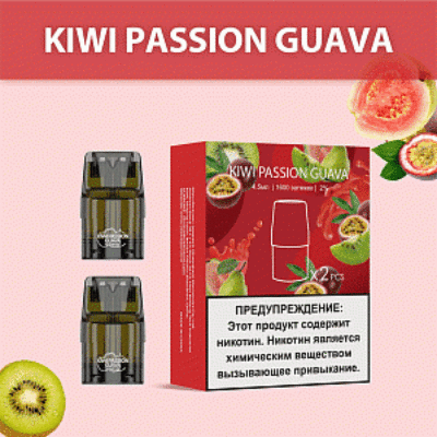 Картридж UDN X POD kit Plus KIWI PASSION GUAVA — КИВИ МАРАКУЙЯ ГУАВА — 1шт (упак. 2шт)